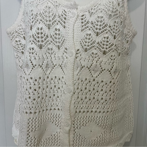 Design History Knitted Sleeveless Blouse White for Women M - Picture 9 of 10